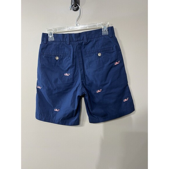 Vineyard Vines Men's Shorts 28 Navy Blue USA Flag Whale Logo Style Cotton - Picture 2 of 13